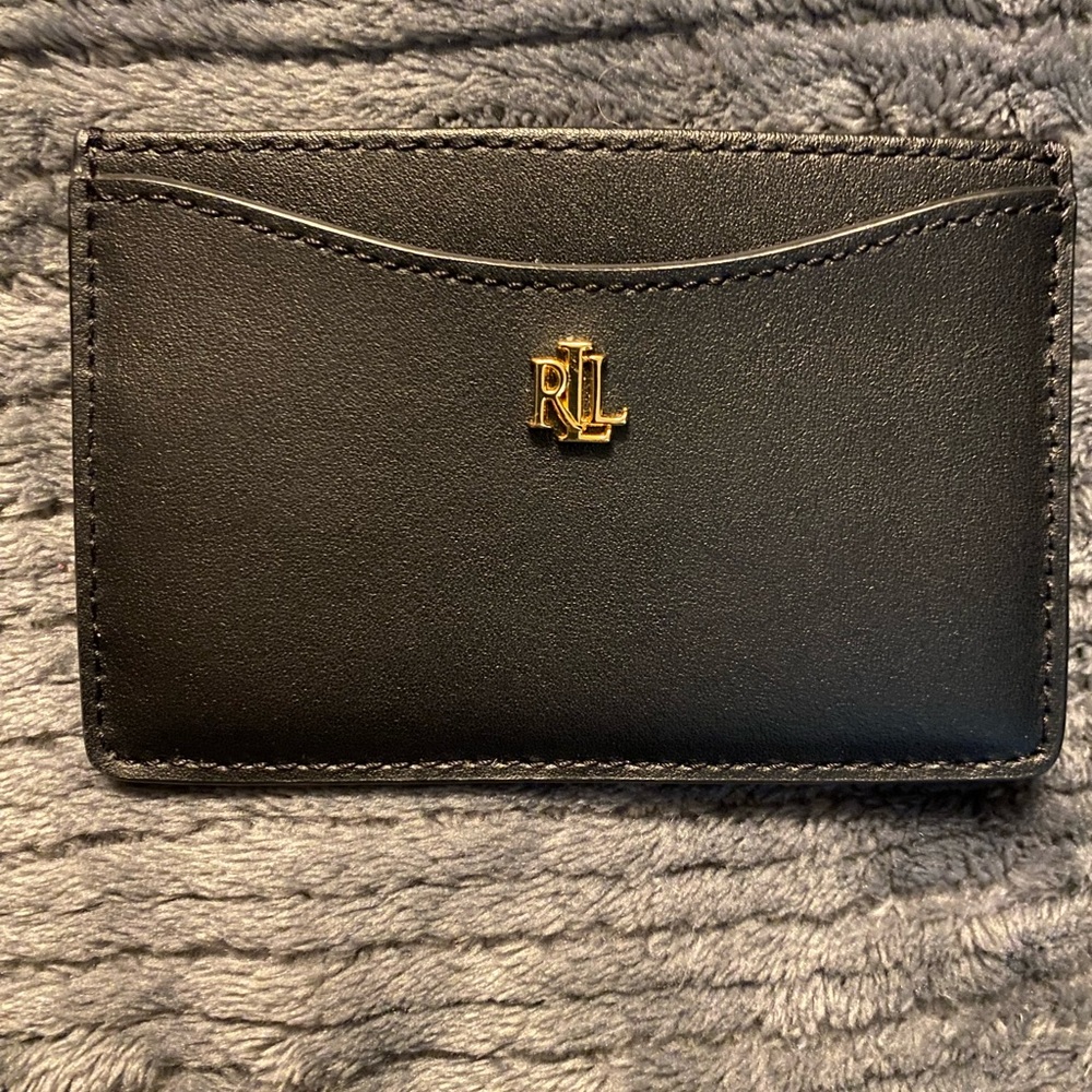 Ralph Lauren Black Leather Card Wallet